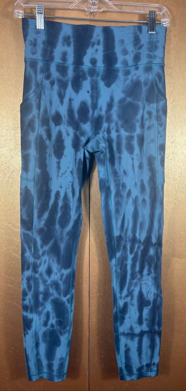 Lululemon Wunder Yoga Pants Hi-Rise Shibori Varsity Blue Size 6
